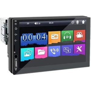 Achtercamera Autoradio 7 Inch 1 Din MP5 Multimediaspeler Touchscreen FM ISO Power AUX-ingang Bluetooth USB Mirror Link Universele Autoradio(With 8 LED Camera)