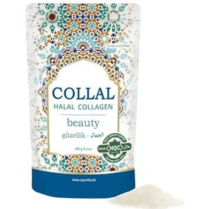 Collal Halal Collageen - Beauty - Premium collageen poeder 300 g Doypack, Beauty collageen poeder met bioactieve, halal gecertificeerde collageenpeptiden, 30 porties met zeer hoge biologische