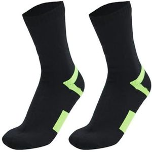 herensokken, Sokken Ademend Mid Tube Multicolor Maten 37-50 for Buitenactiviteiten(Green Black)