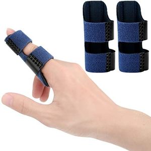 Echify Vingerspalk - 2 stuks verstelbare vingerspalken voor triggervinger - vingerbescherming vingerorthese met aluminium steun vingerstabilisator vingerbeschermers voor gebroken artritis en letsel