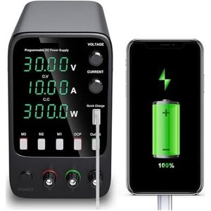 Tafelvoeding van laboratoriumkwaliteit, Instelbare DC-voeding Lab Switching Power Converter Bench Source Digitaal display Gestabiliseerd for telefoonreparatie Eenvoudig in te stellen en te gebruiken(A