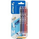 Pilot Pen Frixion Clicker Erasable Rollerball Pen - Zwart Triple Zwart/Blauw/Rood