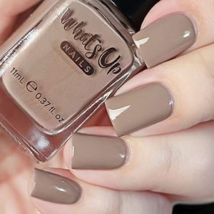 Whats Up Nails - Joshua Tree Nail Polish Nude Light Brown Creme Lacquer Varnish Made in USA 21 free Cruelty Free Vegan Clean