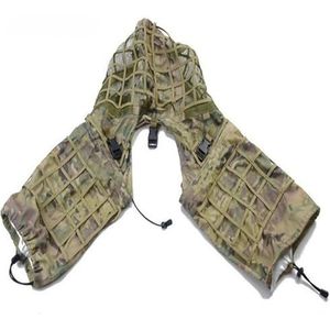Sniper Camouflage Combat Ghillie Suit Foundation Outdoor Schieten Jacht DIY Ghillie Jas Set Met Garen (Kleur: CP Foundation, Maat: One size)