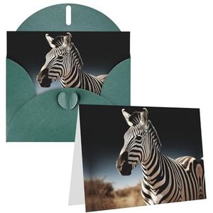 VTCTOASY Wilde Dieren Zebra Print Verjaardagskaart Blanco Wenskaarten Met Enveloppen Dank U Kaart Grappige Kerstkaarten Voor Alle Gelegenheden Verjaardag Bruiloft