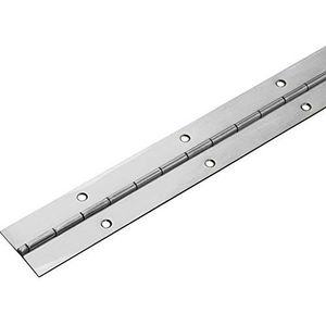 Gedotec Stabilo Pianoband om te schroeven, deurscharnier opgerold, deurscharnier roestvrij staal 1.44016, schroefband 1200 x 32 mm, 1 stuk, stangscharnier