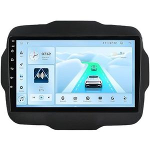 Android 14 Autoradio Stereo voor J-eep Renegade (2014-2018) 9 Inch Touchscreen Multimedia Speler met Draadloze Carplay 2 Din GPS Navigatie FM RDS Bluetooth 5G-WiFi SWC DSP,M100s