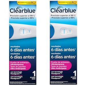 Clearblue Analoge zwangerschapstests, zeer vroege detectie, tot 6 dagen eerder – resultaten in minuten – nauwkeurigheid meer dan 99% – eenvoudig en comfortabel te bedienen (2 stuks)