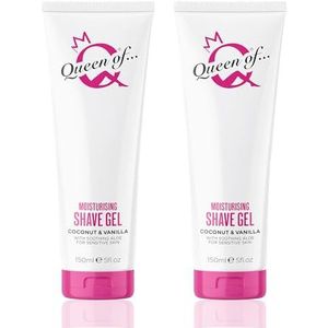 Queen of. Ooh la la! Creamy Coconut and Vanilla Shaving Gel for Women Sensually Smooth Skin 150 ml TWIN PACK