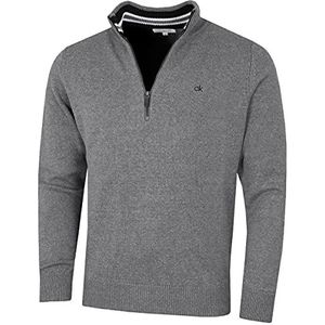 Calvin Klein Golf Heren Katoenen Sweater - Grey Marl Sport - M