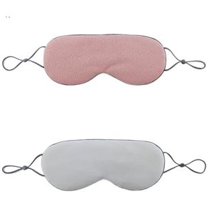 Slapen Slaap Aid oogmasker, Zijden oogmasker, verpakking van 2, veelkleurig(Pink)