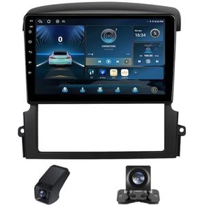 Android 13 Autoradio geldt voor Kia Sorento BL 2002-2011 9 inch Touchscreen Autoradio met Wireless Carplay Android Auto GPS Bluetooth FM/RDS Radio WIFI+Telecamera Achterkant(NF-1)