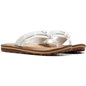 Clarks Dames Fenner Nerice Flip-Flop, Off White Synthetisch, 8 UK, Off White Synthetisch, 42 EU