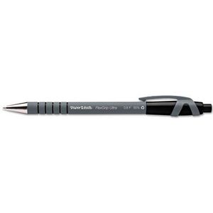 FlexGrip Ultra Balpen, Intrekbare Pen, Zwarte Inkt, Fijn, Dozijn