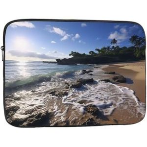 Laptophoes Puerto Rico Beach Slim Laptop Case Cover Duurzame Aktetas Schokbestendige Beschermende Notebook Case 10 Inch