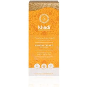 khadi LIGHT BLOND Plantaardige haarkleur, kleurt je haar in een koele, stralende blonde tint zonder op te lichten, 100% plantaardig, natuurlijk & veganistisch, natuurlijke cosmetica, 100g