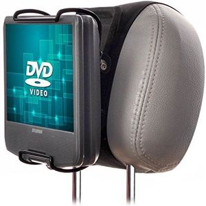 WANPOOL Hoofdsteunhouder met verstelbare klemmen voor draagbare dvd-speler, voor gebruik met draagbare dvd-spelers met draaibare monitor (geen dvd-speler)