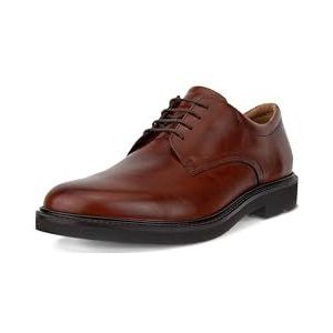 Ecco - 525604 Metropole - Nette Veterschoenen - Cognac - Leer