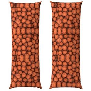 ERSDWRE Basketbal Oranje Decoratieve Kussensloop Lange Kussensloop Gebruikt Voor Bedden Banken Binnenplaatsen Lichaam Kussensloop