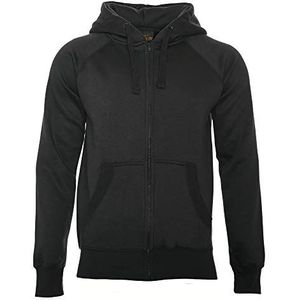 ROCK-IT Apparel I SLIM FIT Hooded Jacket Men I UNISEX Heavy Hoodie Zipper I Pullover fleece binnenkant Zwart 3X-Large