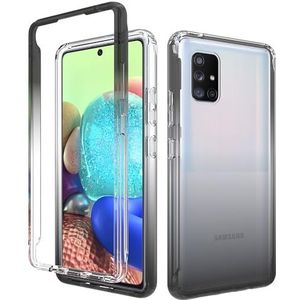 Mobiel hoesje Hoes compatibel met Samsung Galaxy A71 5G, ultraslank, schokbestendig beschermend telefoonhoesje, antikras doorschijnende achterkant, TPU en harde pc-telefoonhoes compatibel met A71 5G B