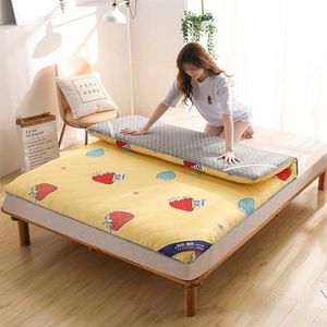 Tatami vloermat, bedmatras, ademende Japanse futon, dikke zachte matrastopper, opvouwbare gewatteerde matrasbeschermer, dikte 5 cm (kleur: B, maat: 120 x 200 cm)