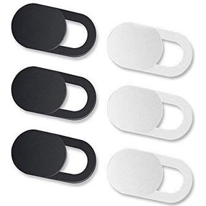 Webcam afdekking laptop, webcam cover 0,027 ultra dun past Echo Spot smartphones tablets Macbooks computer (6 packs)