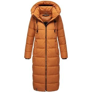 MARIKOO Nadeshikoo XVI winterjas voor dames, warme gewatteerde jas, lang, met afneembare capuchon, XS-5XL, Rusty Cinnamon, XS