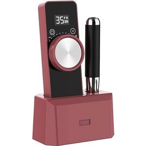 Nagelboormachine for acrylnagels, 35000 RPM elektrische nagelvijl, met LCD-scherm, USB draagbare elektronische nagelvijl for thuissalon Manicure Gereedschap (Color : Red)