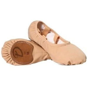 Dansschoenen professionele stretch balletdansschoenen voor vrouwen meisjes split zachte zool canvas balletschoenen elastische stof balletschoenen, bruin, 33 EU