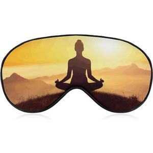 Yoga meditatie slaapmasker, lichtblokkerend oogmasker, comfortabel en zacht, oogbedekking met elastiek, geschikt voor mannen en vrouwen, geschikt voor reizen en slapen