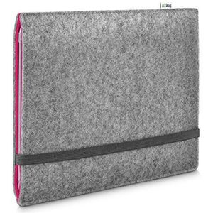 Stilbag vilthoes voor Huawei MediaPad M5 Lite 8 | Merinowolvilt etui | FINN collectie - Kleur: lichtgrijs/roze | Tablet beschermhoes Made in Germany