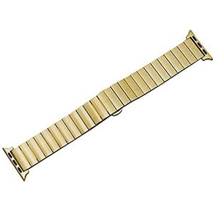 Vervangende horlogebanden Roestvrij stalen band, geschikt for 38 mm of 40 mm, 42 mm of 44 mm metalen vlinderarmband (bandkleur: zwart, bandbreedte: 42 mm of 44 mm) (Color : 38mm Or 40mm_Silver)