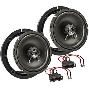 tomzz Audio 4057-001 Luidspreker Installatie Set geschikt voor VW Golf 4 iv Passat 3bg Polo 9n New Beetle 165mm Coaxiale Systeem TA16.5-Pro