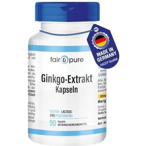 Fair & Pure® - Ginkgo Capsules - Ginkgo Biloba Extract 95mg (24% Flavone - min. 6% Lactone) - veganistisch - 90 capsules