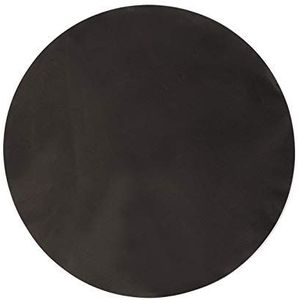 BBQ Mat, 40 cm wasbare anti-aanbak hittebestendige barbecue mat gasfornuis mat keuken BBQ siliconen mat teflon BBQ mat rond (zwart)