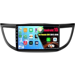 Android 15 2 Din Autoradio 9in Auto Stereo voor Honda CRV 2012-2016 met Draadloze Carplay Android Auto Bluetooth GPS Navigatie(8Core(6+128GB))