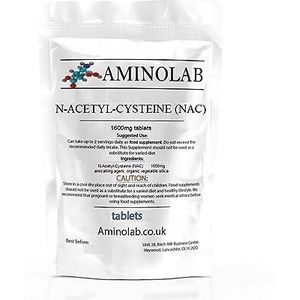 Aminolab - NAC N Acetyl L Cysteïne 1600mg 60 Tabletten Met hoge weerstand