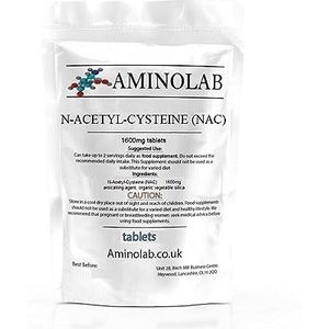 Aminolab - NAC N Acetyl L Cysteïne 1600mg Met hoge weerstand 60 Tabletten