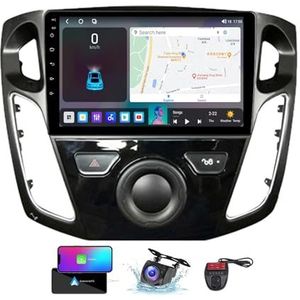 Android 13 QLED Autoradio voor Ford Focus 2011-2015 - Ingebouwde DSP/Carplay/Android Auto - Camera + DVR - 9 inch 2 Din - Stuurbediening - FM AM RDS DAB Radio - Bluetooth 5.0(B,NF-5)