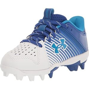 Under Armour Boy's Leadoff Low Junior Rubber Molded Baseball Cleat Shoe, (400) Royal/White/White, 6 Big Kid