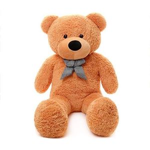 Angelove Teddybeer 200cm Pluche Zachte Reuze Knuffelbeer voor Kinderen, Lichtbruin