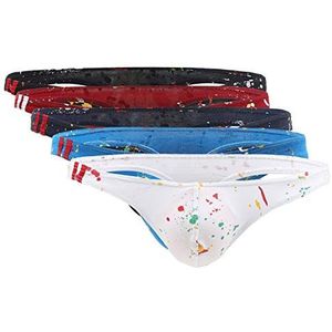 Panegy 5-pack Heren Slips Ondergoed Katoenen Strings Lage taille Slipje Lingerie