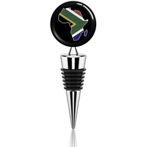 Zuid-Afrika Vlag Afrika Kaart Wijnfles Stoppers Herbruikbare Zinklegering Fles Saver Sealer voor Geschenken Party Bruiloft