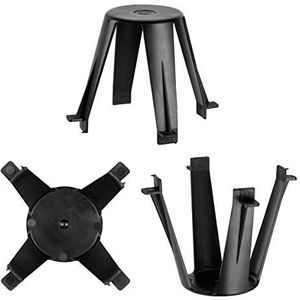 My Plast Afstandhouders voor inbouwspots, vlamvertragende hittebescherming, kunststof houder, beschermende plafond-afstandhouders voor diepe halogeen- of ledlampen, Ø uitsparing 62-90 mm, 20 stuks