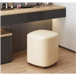 Stool, household sofa stool, shoe stool, simple coffee table stool, solid wood small stool, living room footrest, soft bag dressing stool (Size : Black)