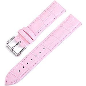 horlogebandjes, lus horlogebandje, Horlogeband lederen bandjes 10 24mm 16/18/20/22/24mm Horlogeaccessoires Bruine kleuren Horlogebanden (Color : Pink, Size : 10mm)