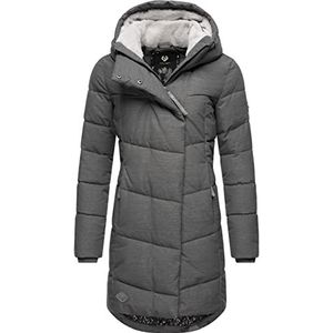 Ragwear Pavla Intl Winterjas voor dames, warme gewatteerde jas, lang, met capuchon, XS-6XL, Grijs 22, S