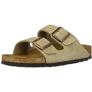 Birkenstock Unisex - Arizona 51061 Clogs & pantoletten van Birko-Flor (normaal), bruin, taupe, suède, 41 EU