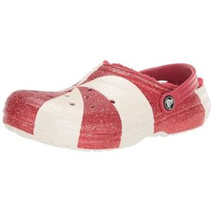 Crocs Unisex Holiday gevoerde klomp, Wit Rood, 6 UK Child